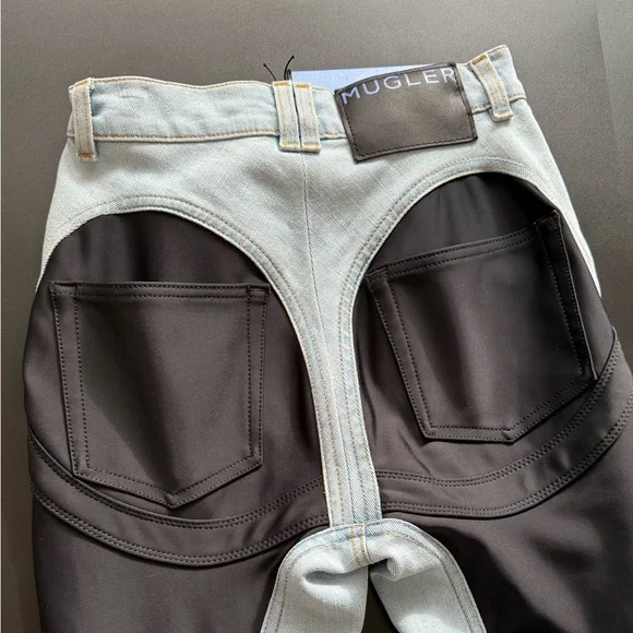 Mugler Stretch Jersey Trim Denim
Spiral skinny jeans Size 34 - Picture 6 of 9